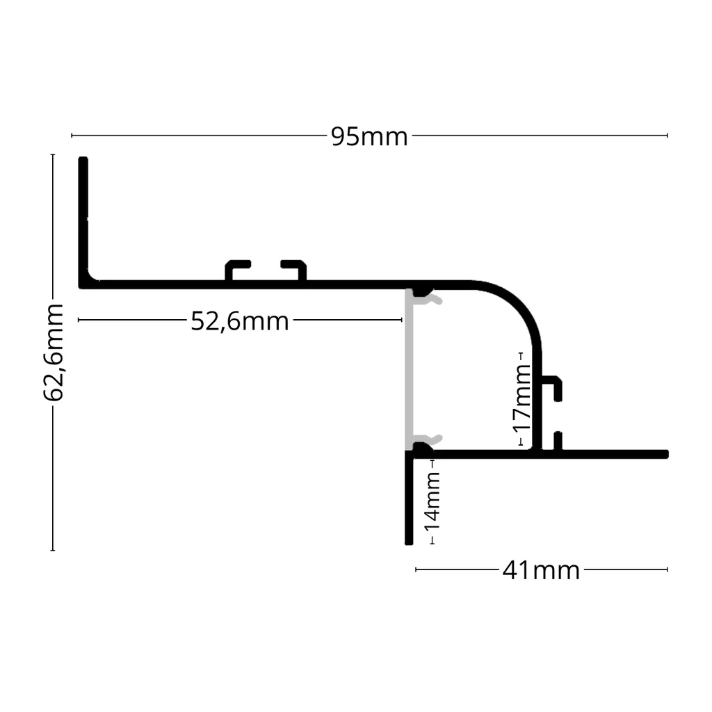 Profil led SHADOW GAP scafa 2 metri [2]