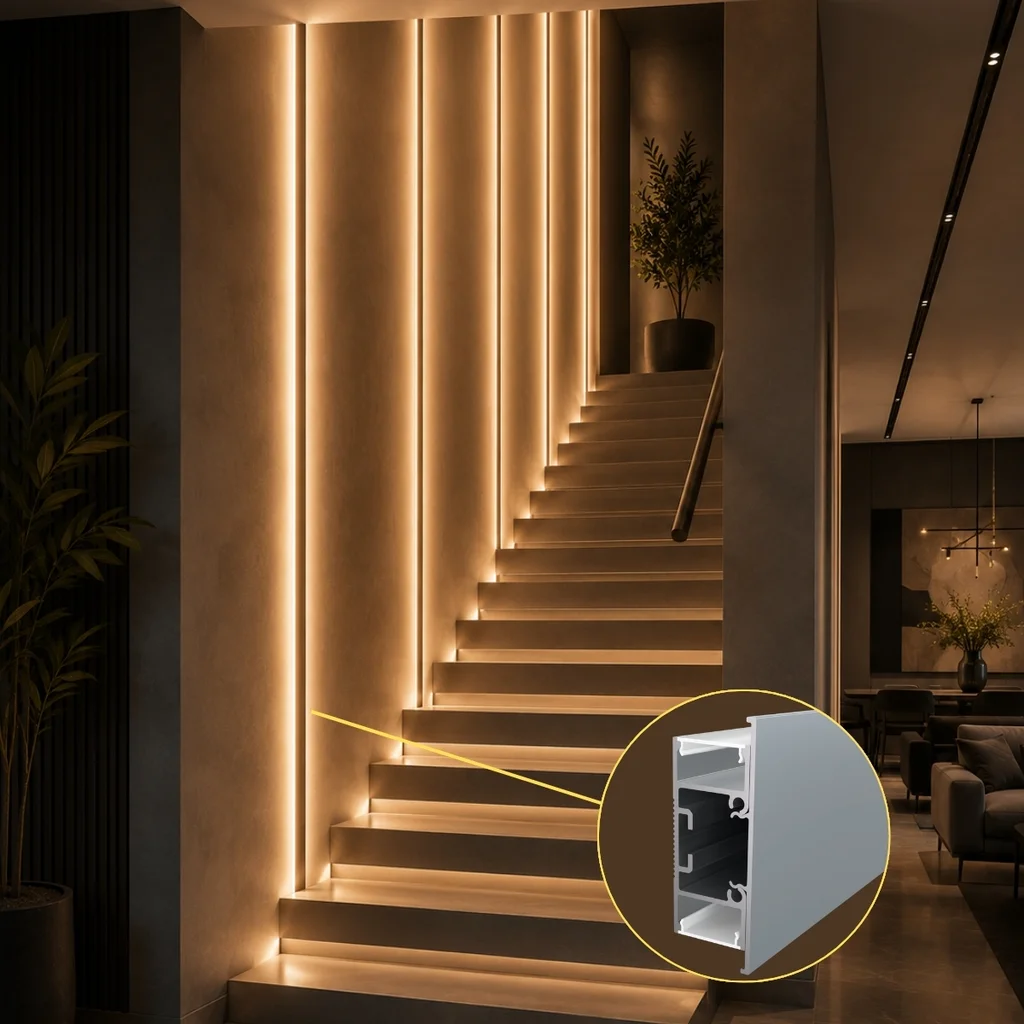 Profil pentru banda led aplicat perete, lumina indirecta 18mm/50mm [9]
