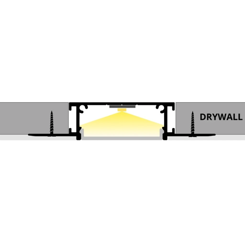 Profil banda led pentru rigips/tencuiala, 34mm/2m, montaj incastrat [3]
