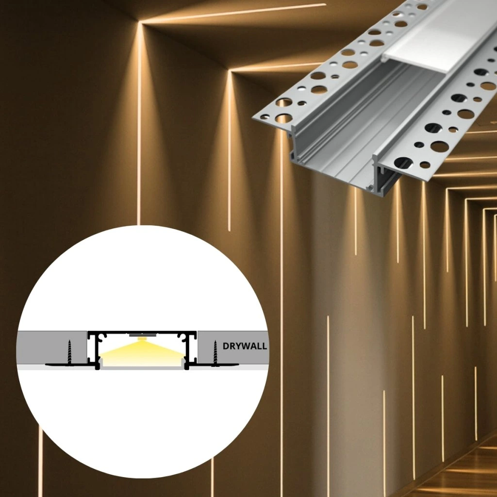 Profil banda led pentru rigips/tencuiala, 34mm/2m, montaj incastrat [5]