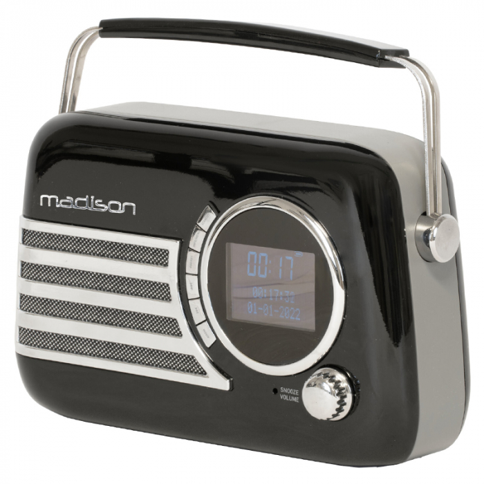 RADIO FM/DAB PORTABIL VINTAGE 40W CU FUNCTIE BLUETOOTH/AUX NEGRU [2]