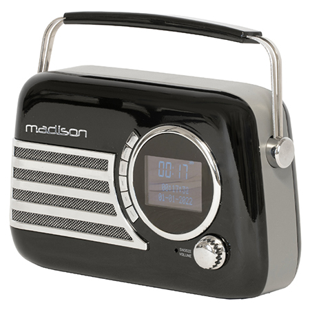RADIO FM/DAB PORTABIL VINTAGE 40W CU FUNCTIE BLUETOOTH/AUX NEGRU [1]
