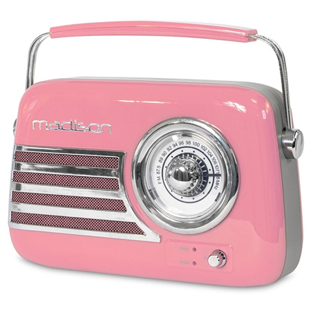 RADIO FM PORTABIL NOSTALGIA 15W CU FUNCTIE BLUETOOTH/AUX - ROZ [1]