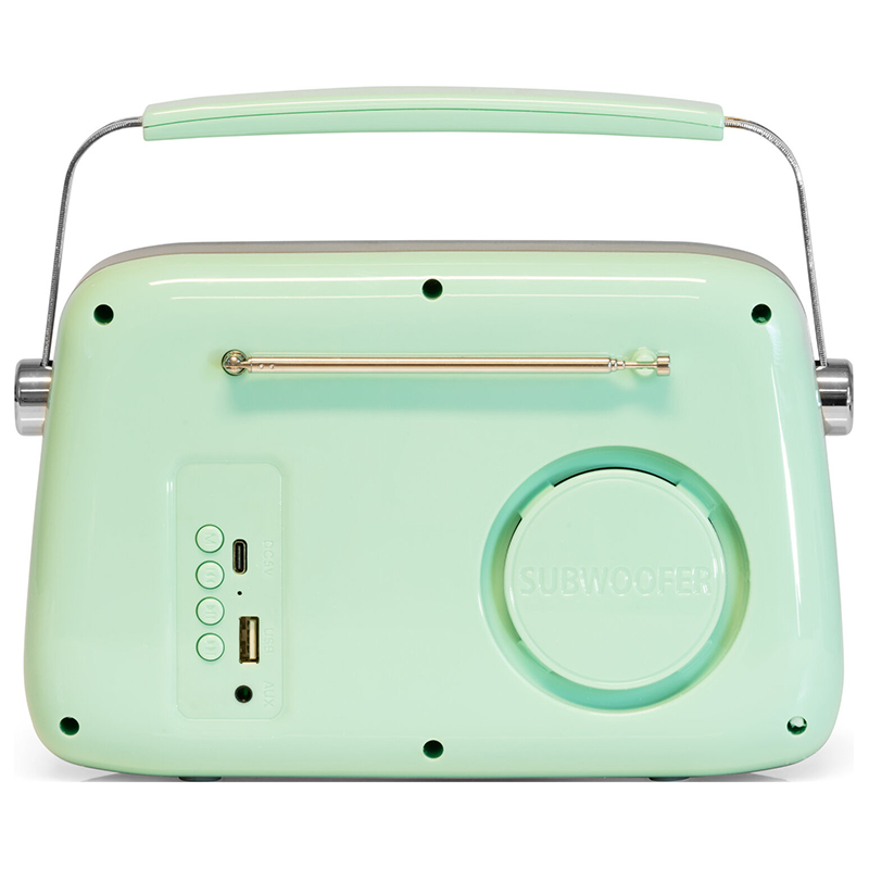 RADIO FM PORTABIL NOSTALGIA 15W CU FUNCTIE BT/AUX - VERDE LUCIOS [5]