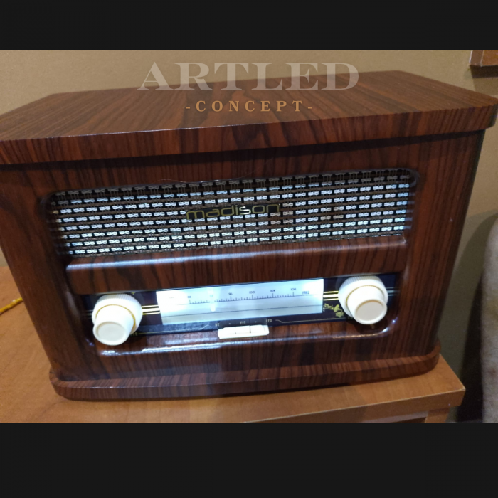 Radio Retro Lemn, FM, Bluetooth, Acumulator, Madison [3]