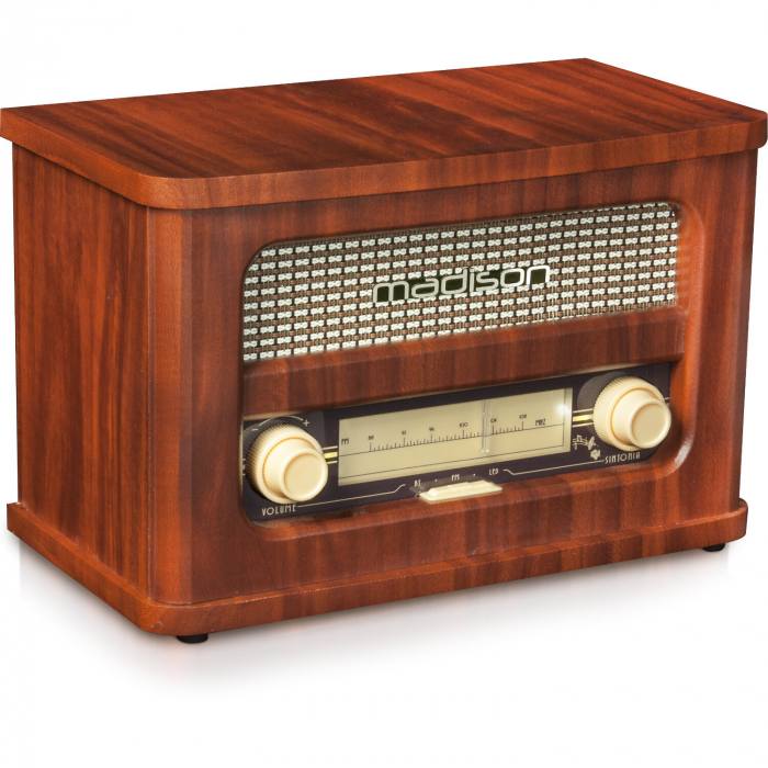 Radio Retro Lemn, FM, Bluetooth, Acumulator, Madison [1]