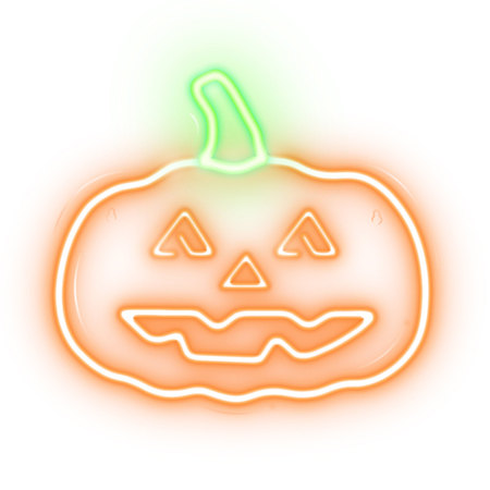 Reclama luminoasă neon LED pentru Halloween, lumină verde și portocalie - decor festiv și iluminat [1]