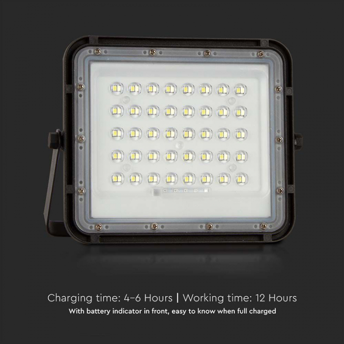 REFLECTOR CU INCARCARE SOLARA 10W 800LM 4000K - NEGRU [4]