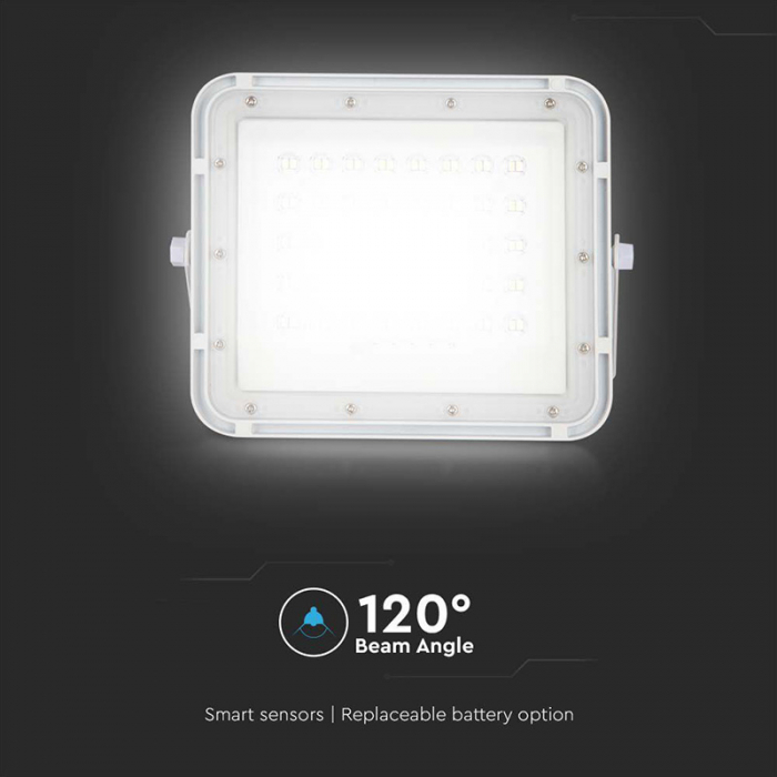 REFLECTOR CU INCARCARE SOLARA 10W 800LM 6400K - ALB [13]