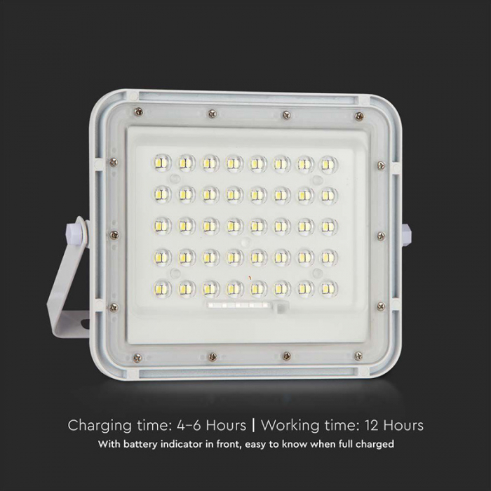 REFLECTOR CU INCARCARE SOLARA 10W 800LM 6400K - ALB [4]