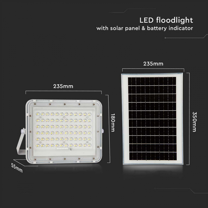 REFLECTOR CU INCARCARE SOLARA 15W 1200LM 6400K - ALB [10]