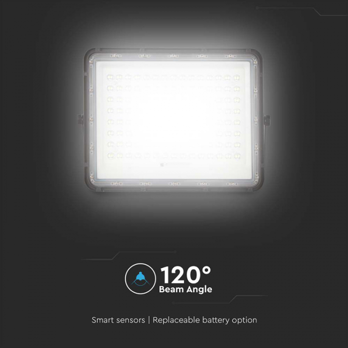 REFLECTOR CU INCARCARE SOLARA 20W 1800LM 6400K - NEGRU [13]