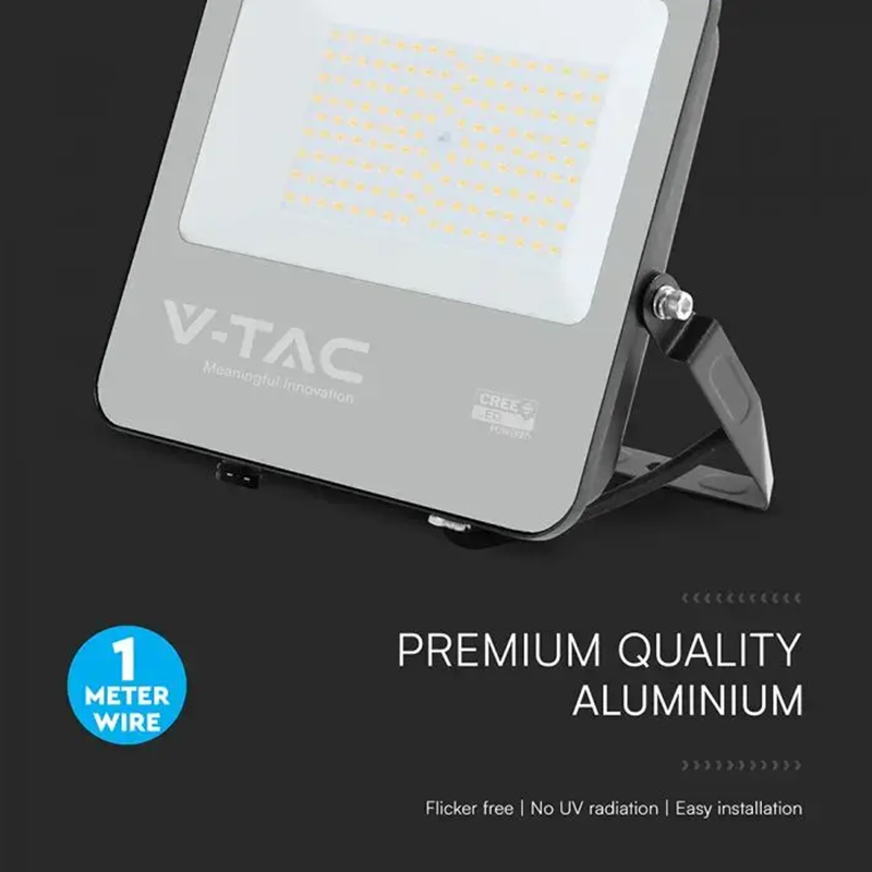 REFLECTOR LED 100W 135LM/W 4000K IP65 CABLU 1M CIP CREE - NEGRU/GRI [9]