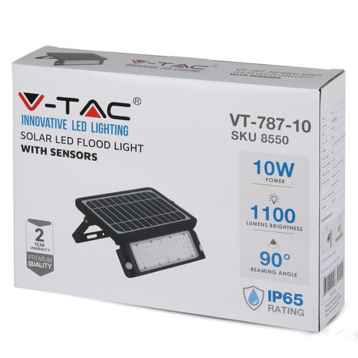 REFLECTOR LED 10W 4000K CU INCARCARE SOLARA SENZOR CREPUSCULAR SI MISCARE [17]