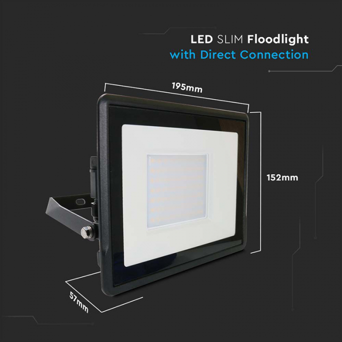Reflector LED 50W, 6400K, alb rece, cip Samsung, V-TAC, SKU-20315 [11]
