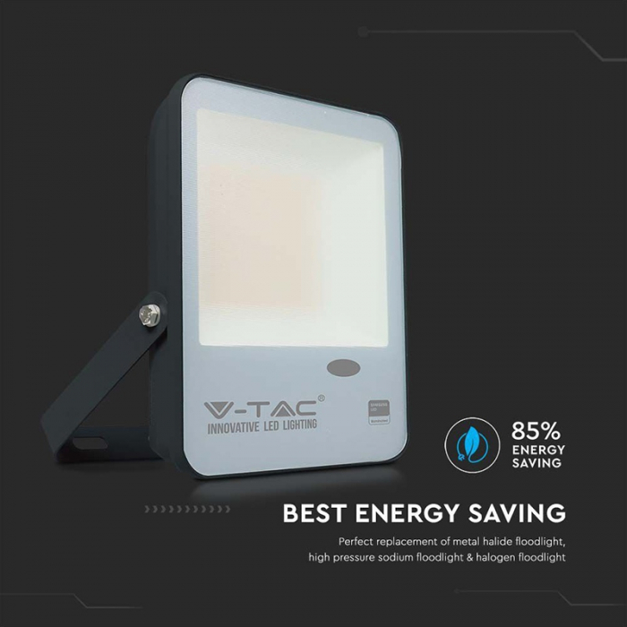 REFLECTOR LED 50W CU SENZOR CREPUSCULAR 6400K ALB RECE [12]