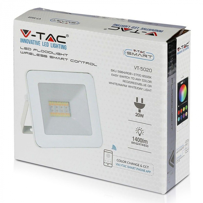 REFLECTOR LED SMART RGB + ALB 20W IP65 - ALB [14]