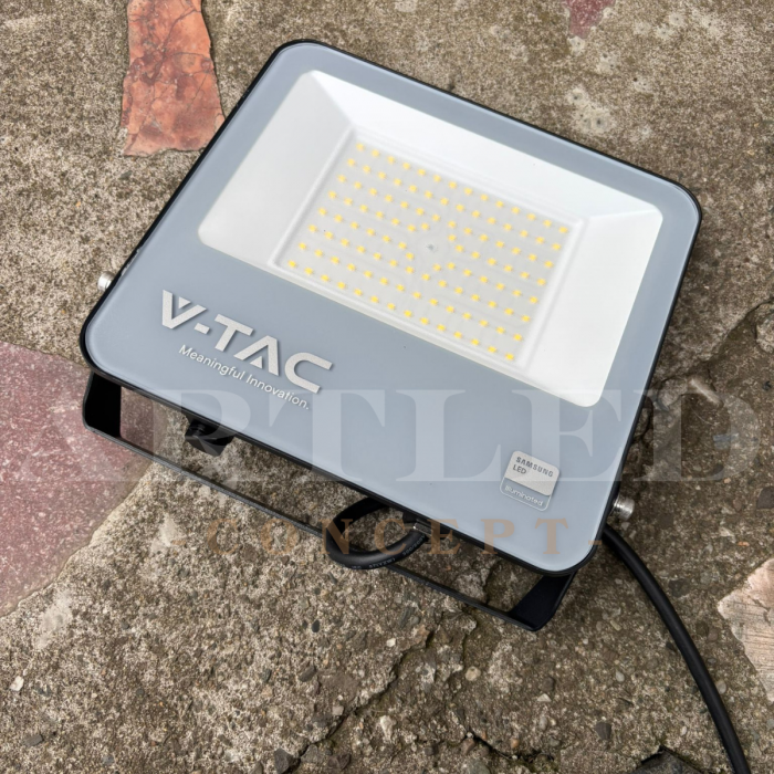 REFLECTOR LED SMD 100W 185LM/W 6500K IP65 CIP SAMSUNG - NEGRU/GRI - V-TAC  SKU-9895 [2]