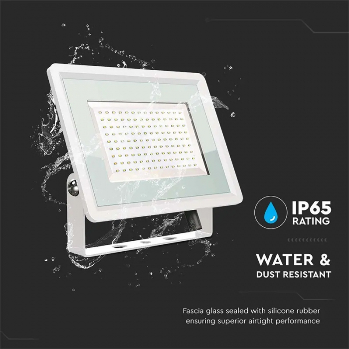 REFLECTOR LED SMD 100W 3000K IP65 - ALB [9]