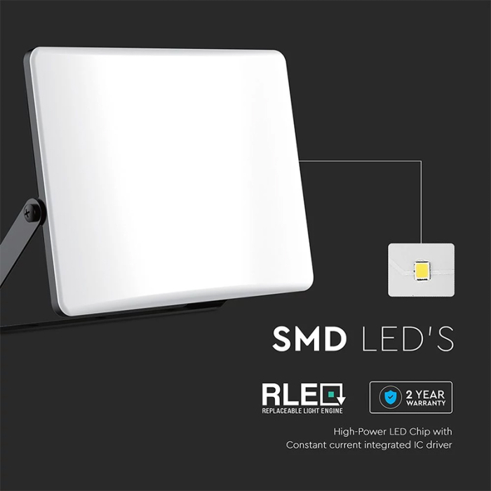 REFLECTOR LED SMD 100W 3IN1 IP65 CABLU NEGRU [4]