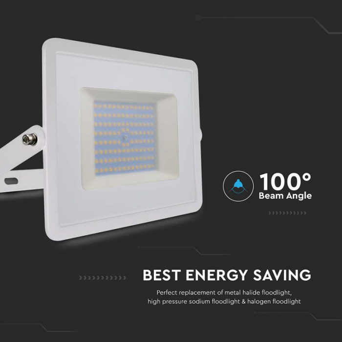ReflReflector LED SMD, 100W, 4000K, IP65, alb, V-TAC, SKU-215968 [8]