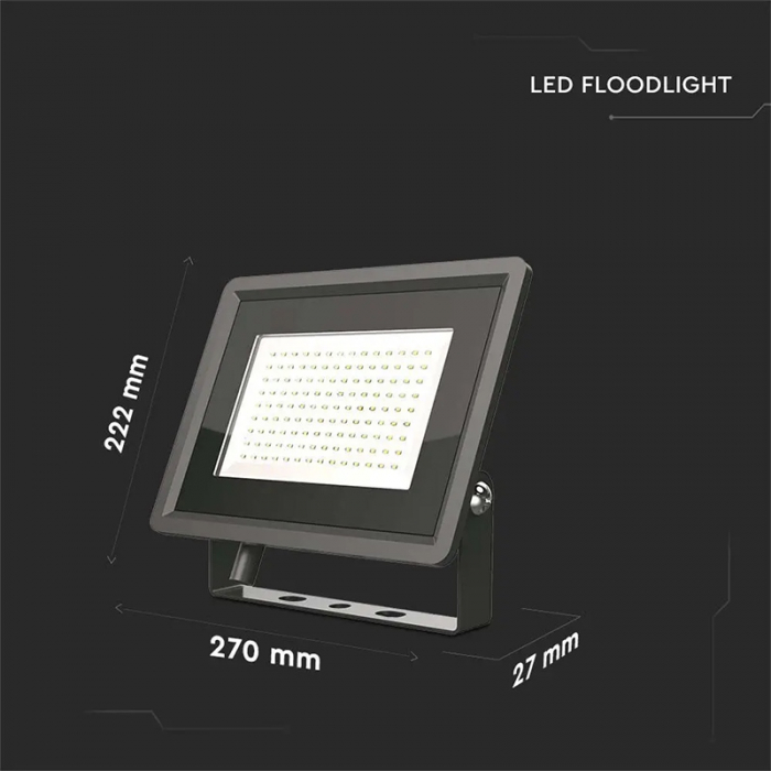 REFLECTOR LED SMD 100W 4000K IP65 - NEGRU [5]