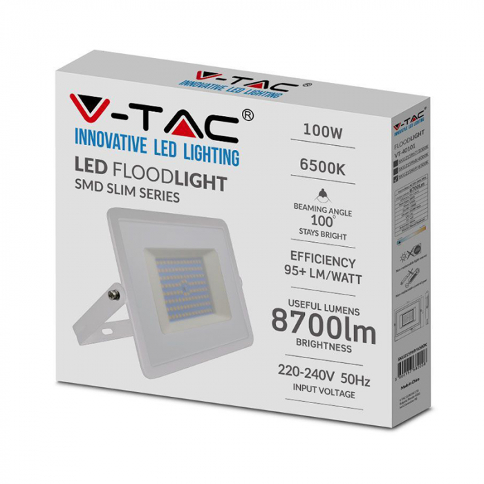 REFLECTOR LED SMD 100W 6500K IP65 - ALB - V-TAC  SKU-215969 [4]