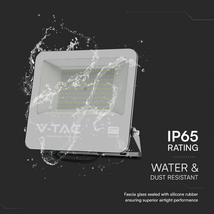 Reflector LED SMD 100W, 6500K, IP65, Cip Samsung, Negru/Gri V-TAC 23441 [11]