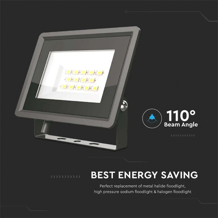 REFLECTOR LED SMD 10W 3000K IP65 - NEGRU [8]