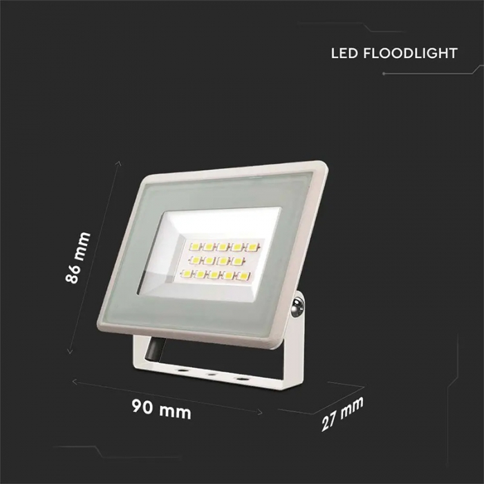 REFLECTOR LED SMD 10W 6400K IP65 - ALB [5]