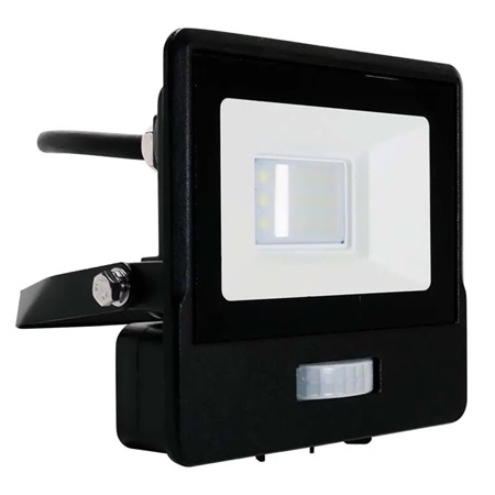 REFLECTOR LED SMD 10W 6400K IP65 CU SENZOR MISCARE - NEGRU [1]