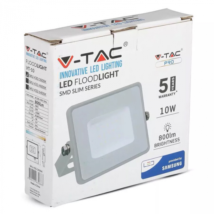 REFLECTOR LED SMD 10W 6400K IP65 GRI, CIP SAMSUNG [7]