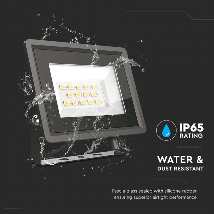 REFLECTOR LED SMD 10W 6400K IP65 - NEGRU [10]