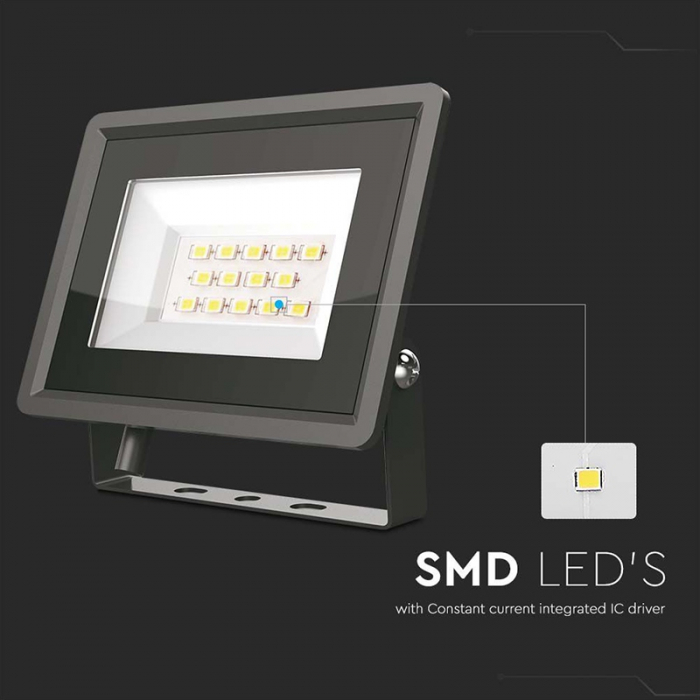 REFLECTOR LED SMD 10W 6400K IP65 - NEGRU [7]