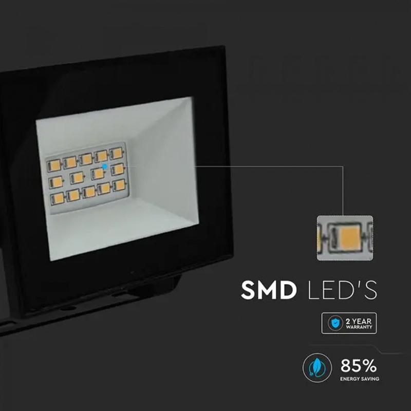 REFLECTOR LED SMD 10W 6500K IP65 - NEGRU [7]