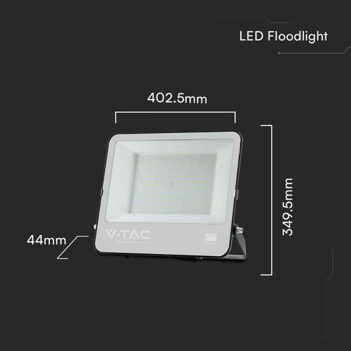 Reflector LED SMD, 200W, 6500K, IP65, cablu 1m, cip Samsung, negru, V-TAC, SKU-23444 [5]