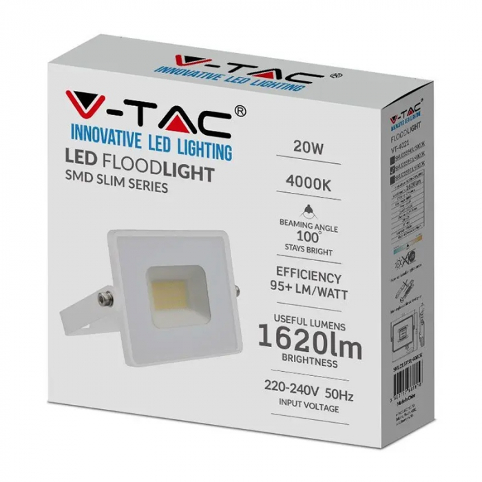 REFLECTOR LED SMD 20W 4000K IP65 - ALB [5]
