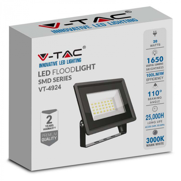 REFLECTOR LED SMD 20W 4000K IP65 - NEGRU [5]