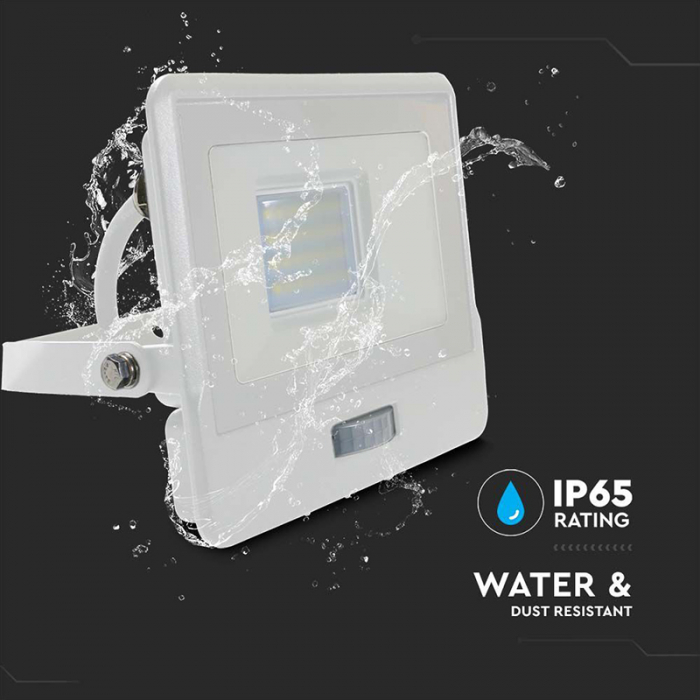 REFLECTOR LED SMD 20W 4000K IP65 CU SENZOR MISCARE - ALB [14]