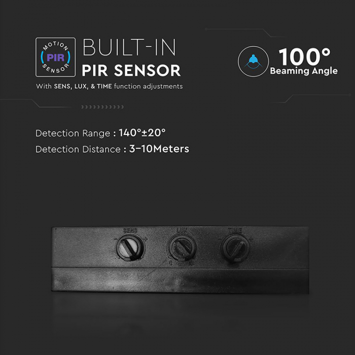 REFLECTOR LED SMD 20W 4000K IP65 CU SENZOR MISCARE - ALB [13]