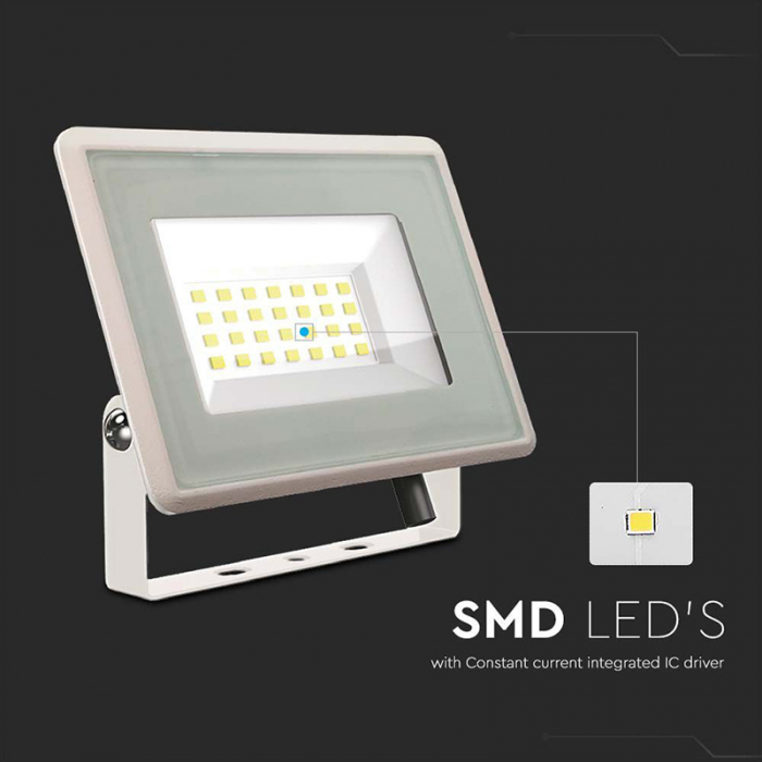 REFLECTOR LED SMD 20W 6500K IP65 - ALB [6]
