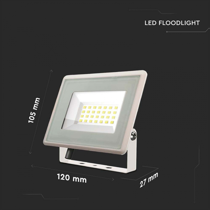 REFLECTOR LED SMD 20W 6500K IP65 - ALB [5]