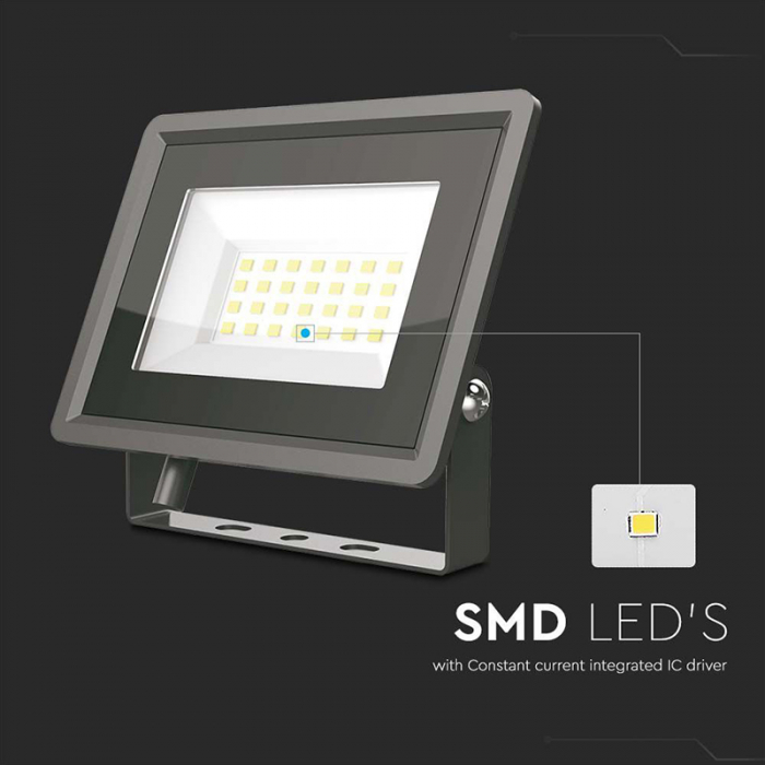 REFLECTOR LED SMD 20W 6500K IP65 - NEGRU [7]