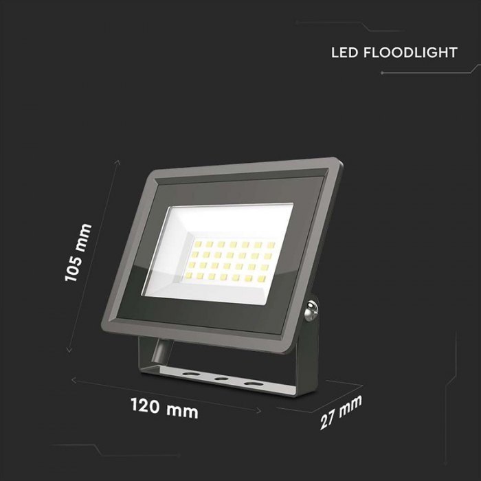 REFLECTOR LED SMD 20W 6500K IP65 - NEGRU [6]