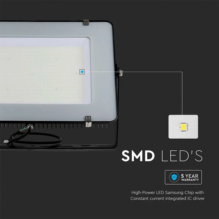 REFLECTOR LED SMD 300W 115LM/W 6500K IP65, CIP SAMSUNG - NEGRU [14]