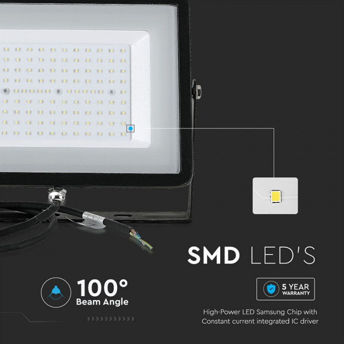 REFLECTOR LED SMD 300W 4000K IP65 NEGRU, CIP SAMSUNG [11]