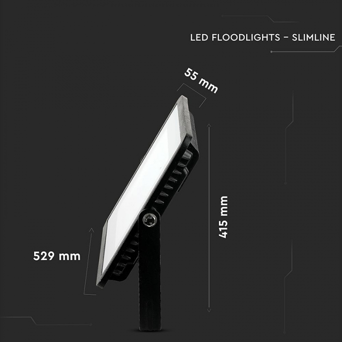 REFLECTOR LED SMD 300W 4000K IP65 NEGRU, CIP SAMSUNG [10]