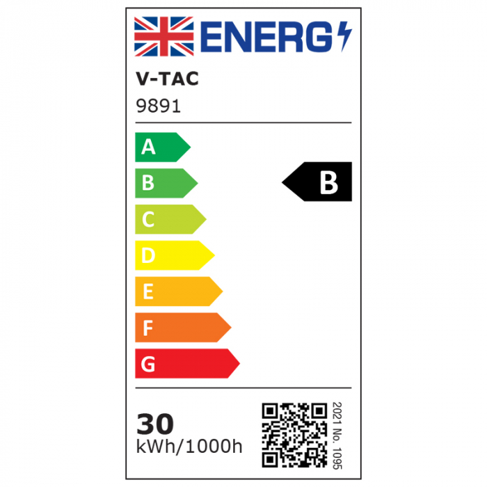 Reflector LED SMD, 30W, 185LM/W, 6500K, IP65, cip Samsung, negru/gri, V-TAC, SKU-9891 [4]