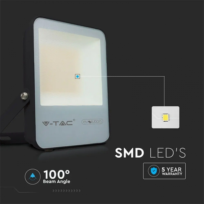 REFLECTOR LED SMD 30W 185LM/W 6500K IP65 CIP SAMSUNG - NEGRU/GRI [8]