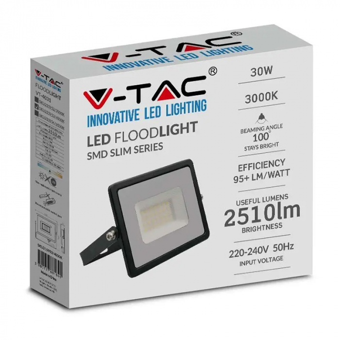 REFLECTOR LED SMD 30W 3000K IP65 - NEGRU [5]